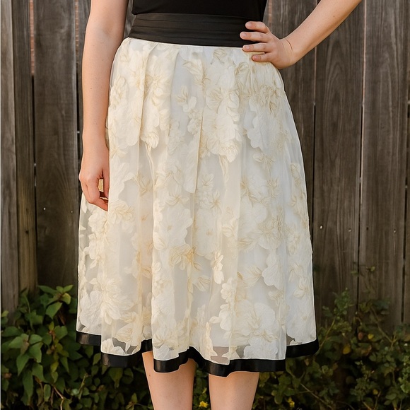 Imperfect NWT Ryu skirt mesh overlay pleated cocktail skirt small medium? white - Picture 1 of 16